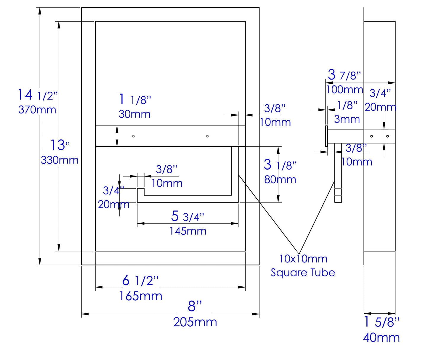 AlFI brand ABTPN88 Recessed Toilet Paper Holder Niche