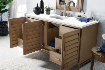Portland 60" Single Vanity Cabinet, Whitewashed Walnut