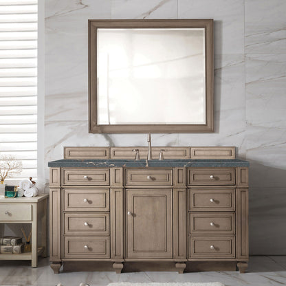 Bristol 60" Single Vanity Cabinet, Bright White