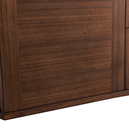 Amberly 72" Double Vanity Cabinet, Mid-Century Walnut