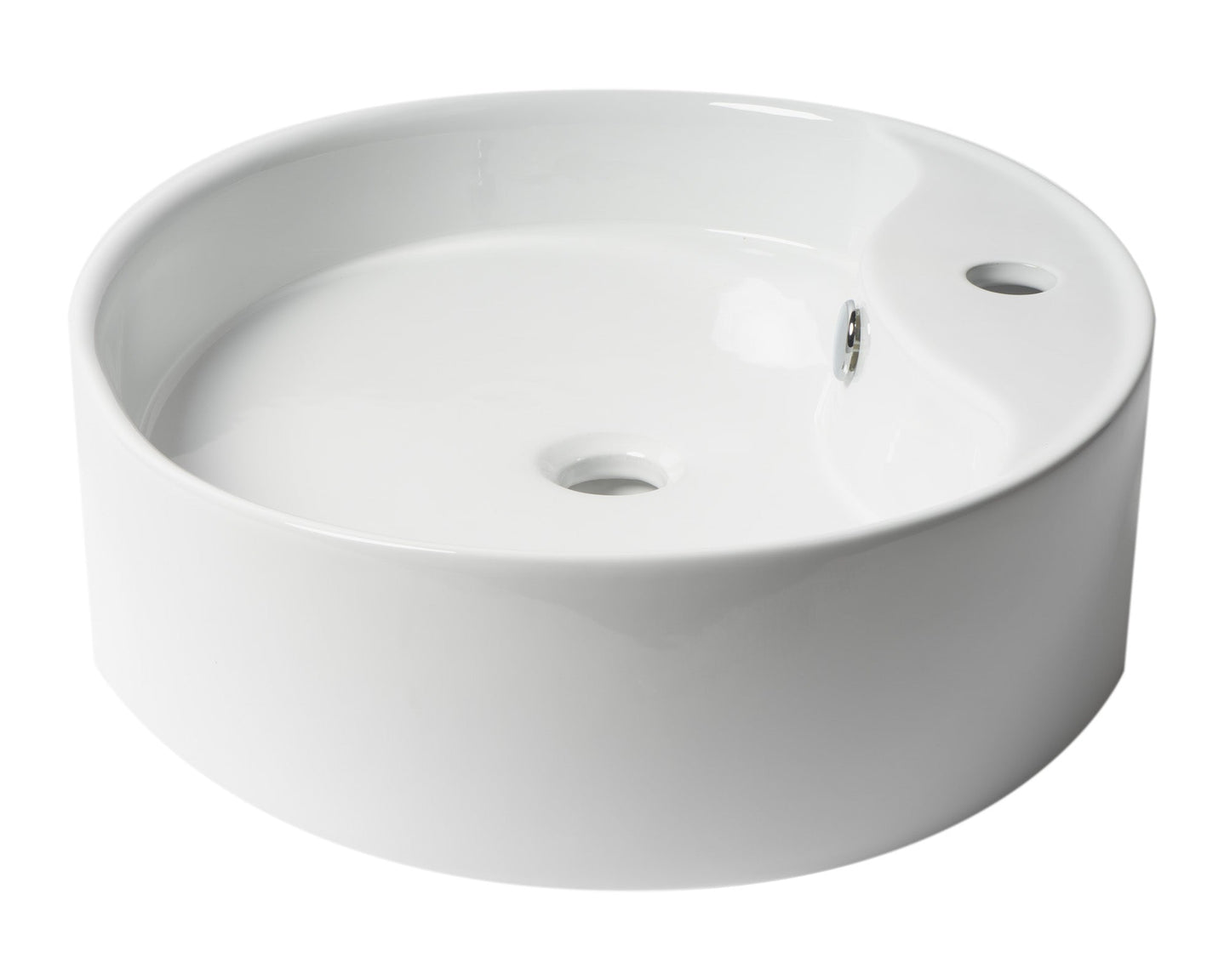 ALFI brand  ABC910 White 22" Oval Above Mount Ceramic Sink with Faucet Hole