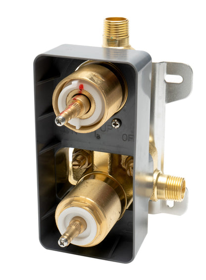 ALFI brand AB2601 Square Knob 1 Way Thermostatic Shower Mixer