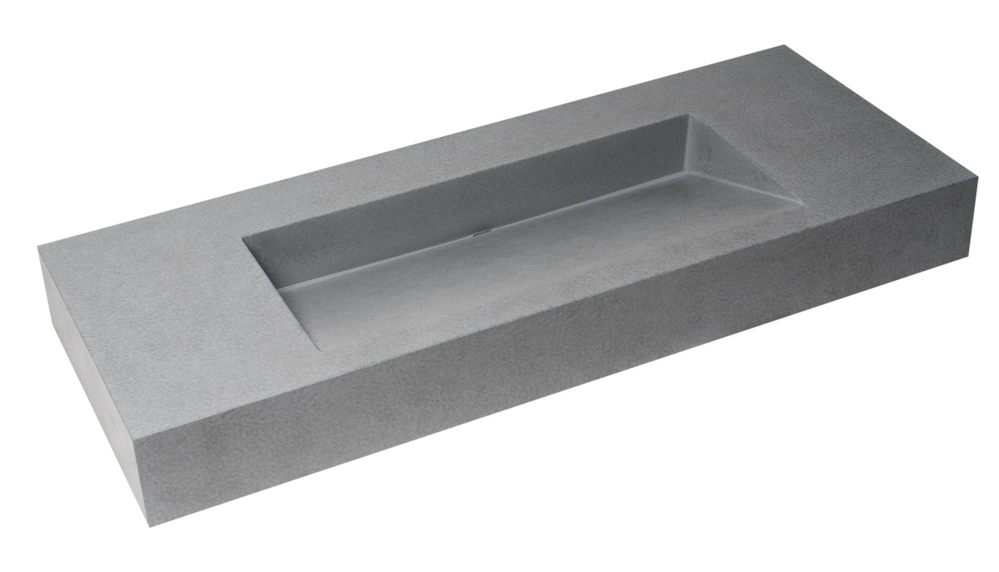ALFI brand  ABCO48R 48" Solid Concrete Rectangular Countertop Sink