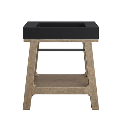 Auburn 31.5" Single Sink Console, Weathered Timber