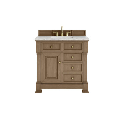 James Martin 547-V36 Brookfield 36” Single Vanity – Black Onyx / Honey Oak / Pearl Charcoal