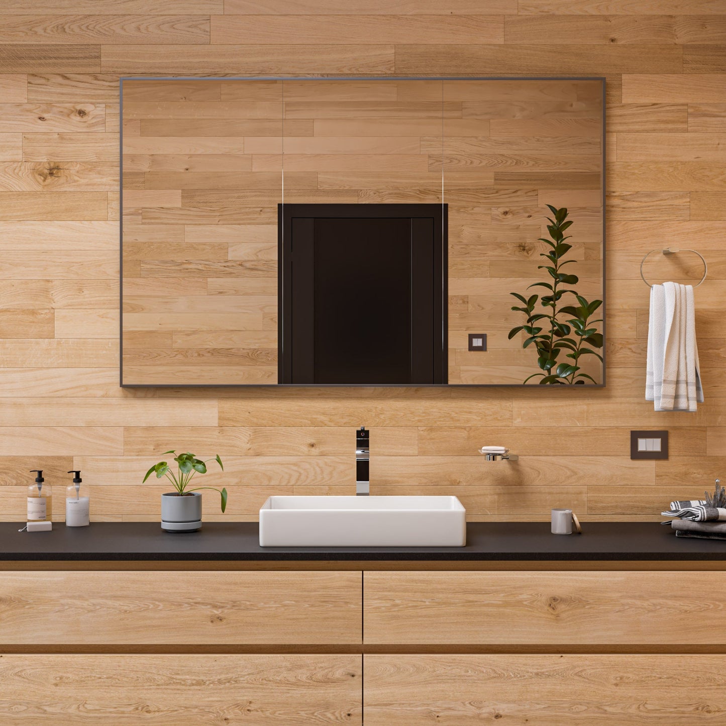 ALFI brand ABC902 24" Modern Rectangular Above Mount Ceramic Sink
