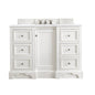 De Soto 48" Single Vanity Cabinet, Bright White