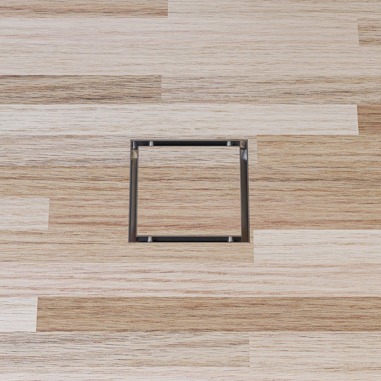 ALFI brand  ABSD55A 5" x 5" Modern Square Stainless Steel Shower Drain w/o Cover