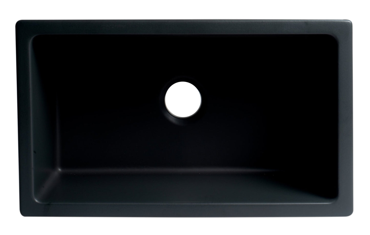 ALFI brand AB3018HS Reversible Smooth / Fluted Single Bowl Fireclay Farm Sink