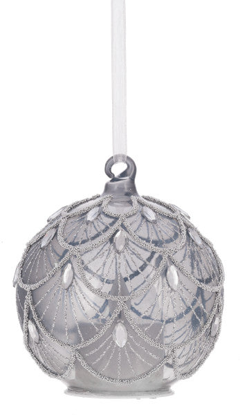 Crystal Lace Glow Candle Ornament
