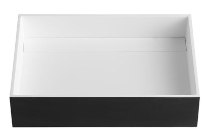 ALFI brand  ABRS2014BM Black Matte 20" x 14" Solid Surface Resin Sink
