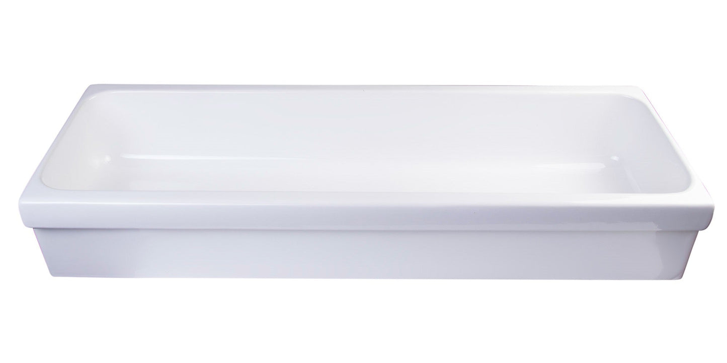 ALFI brand  AB48TR  48" White Above Mount Fireclay Bath Trough Sink