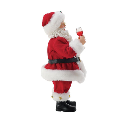 Wine Time Santa Figurine