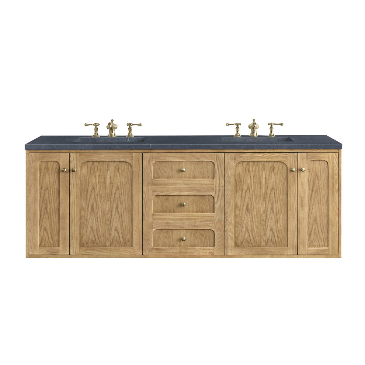 Laurent 72" Double Vanity Cabinet, Light Natural Oak