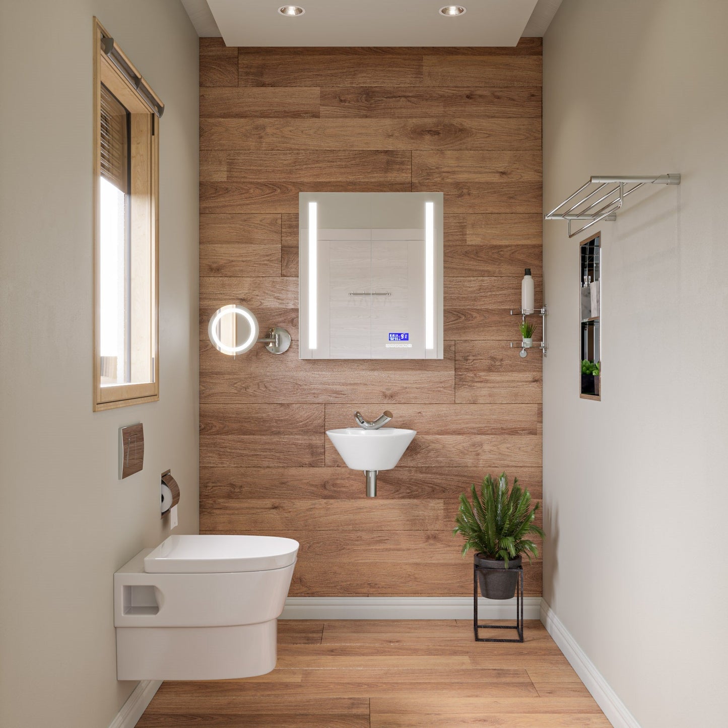 ALFI brand ABTP77 Recessed Toilet Paper Holder with Cover