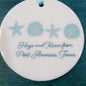 XOXO Shells Nautical Ornament