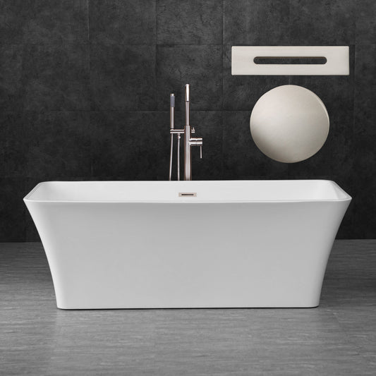 WOODBRIDGE 67" Acrylic Freestanding Bathtub Contemporary Soaking Tub