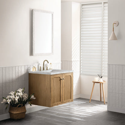 Laurent 30" Single Vanity Cabinet, Light Natural Oak