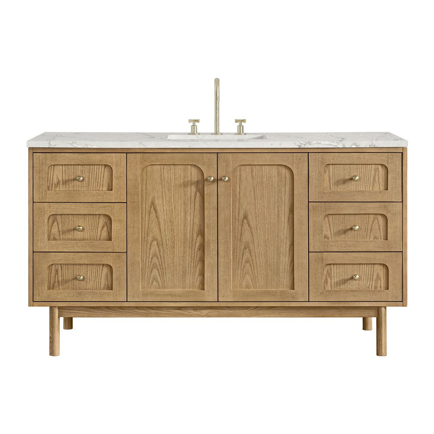 Laurent 60" Single Vanity, Light Natural Oak