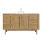 Laurent 60" Single Vanity, Light Natural Oak