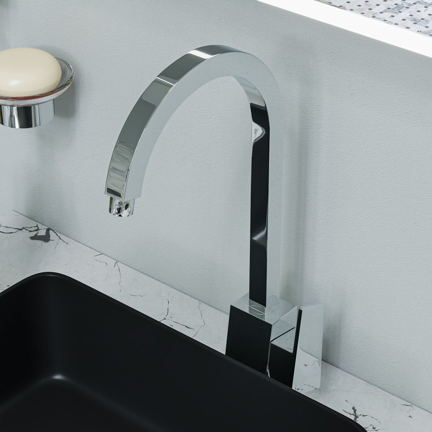 ALFI brand AB3470 Gooseneck Single Hole Bathroom Faucet