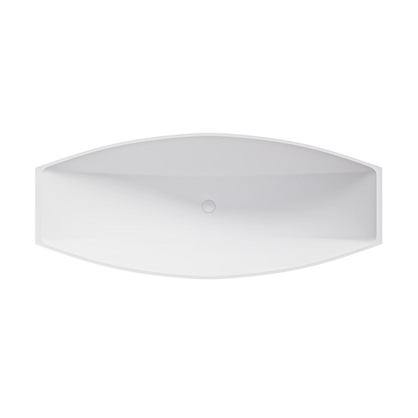 ALFI brand  AB9991 White Matte 71" Solid Surface Resin Free Standing Hammock Style Bathtub