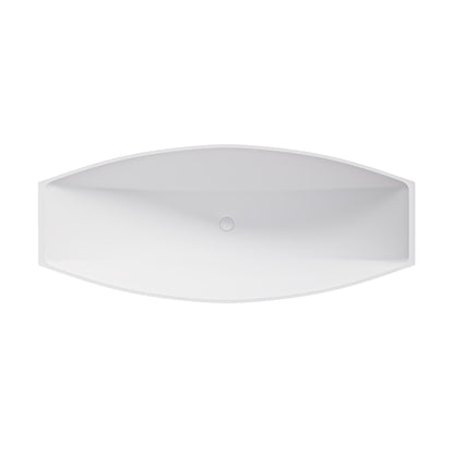 ALFI brand  AB9991 White Matte 71" Solid Surface Resin Free Standing Hammock Style Bathtub