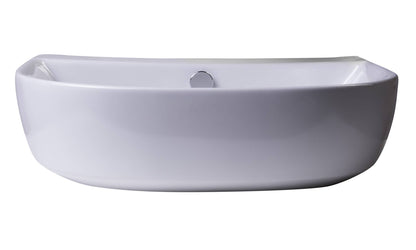 ALFI brand  AB110  20" White D-Bowl Porcelain Wall Mounted Bath Sink
