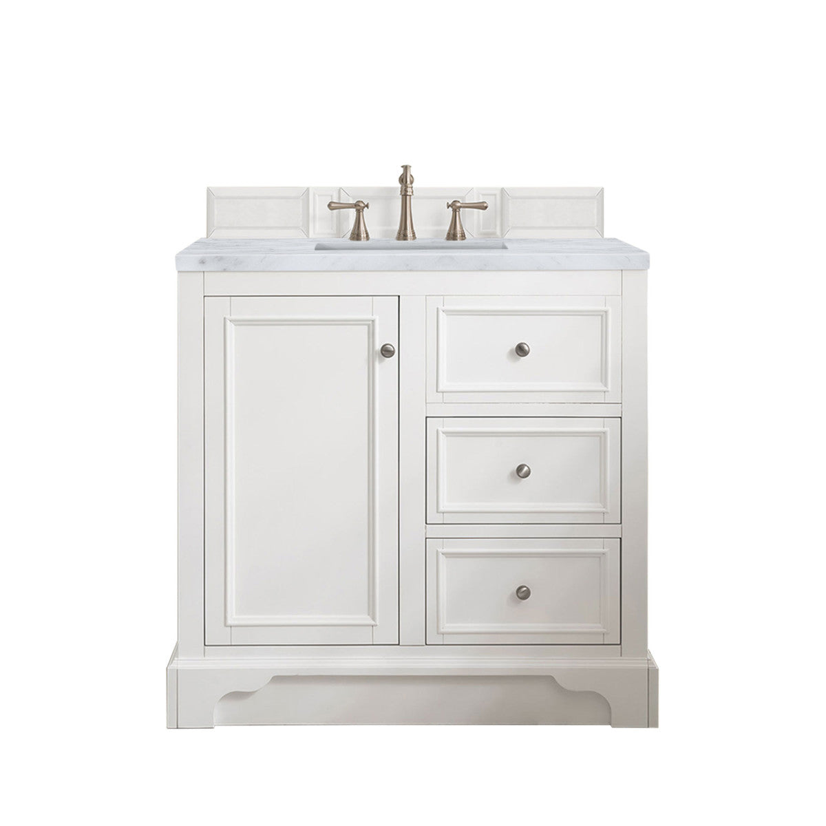De Soto 36" Single Vanity Cabinet, Bright White