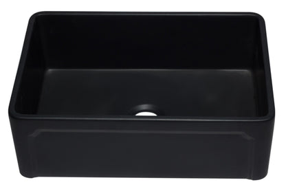 ALFI brand AB3020SB 30 inch Biscuit Reversible Single Fireclay Farmhouse Kitchen Sink