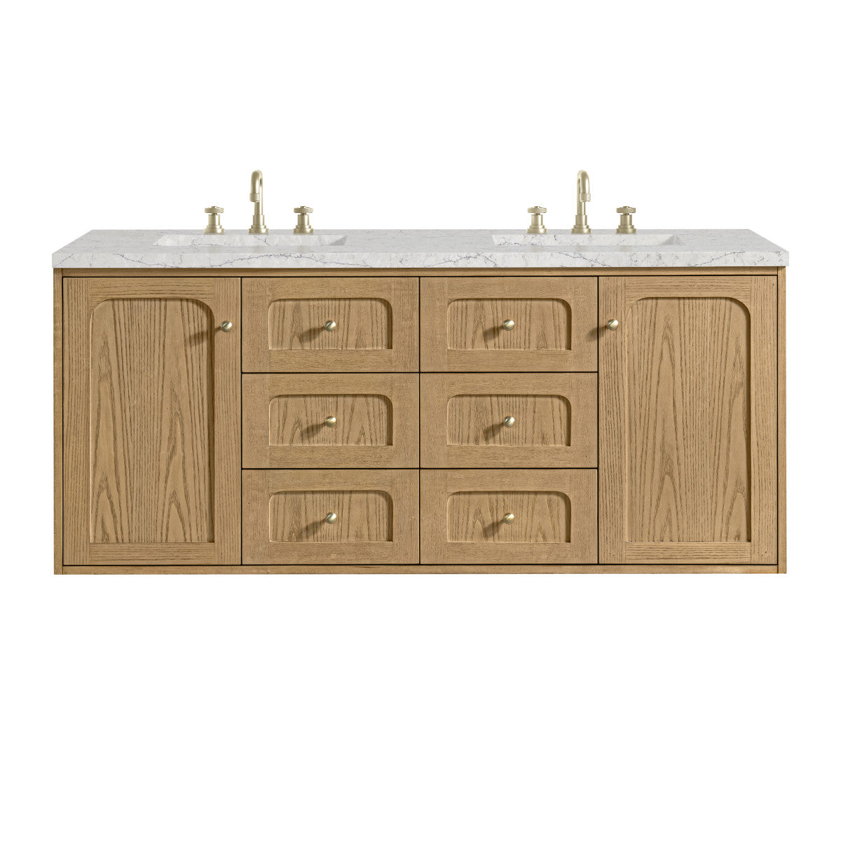 Laurent 60" Double Vanity, Light Natural Oak