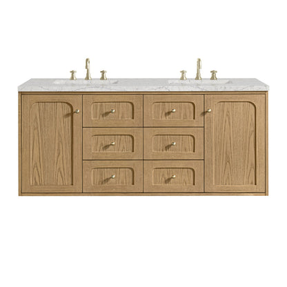 Laurent 60" Double Vanity, Light Natural Oak