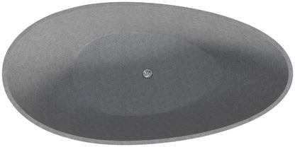 ALFI brand  ABCO72TUB 72" Solid Concrete Tear Drop Freestanding Bathtub