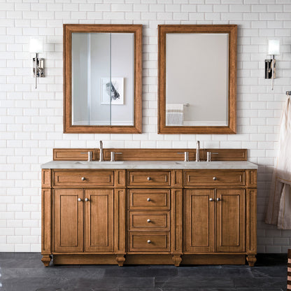 Bristol 72" Double Vanity Cabinet, Bright White