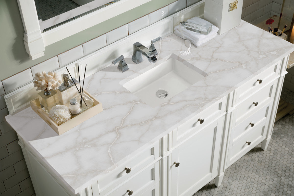 Brittany 60" Single Vanity in Bright White