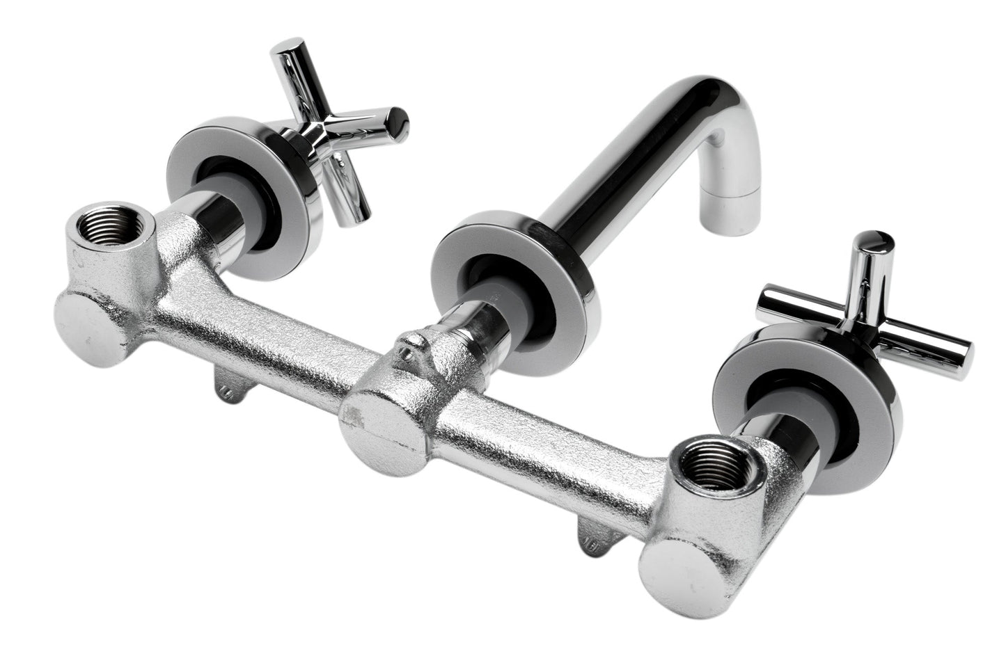 ALFI brand AB1035 8" Widespread Wall-Mounted Cross Handle Faucet