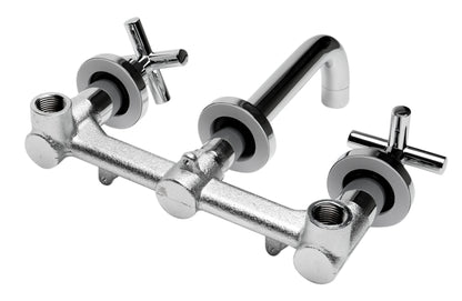 ALFI brand AB1035 8" Widespread Wall-Mounted Cross Handle Faucet