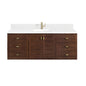 Amberly 60" Single Vanity Cabinet, Mid-Century Walnut