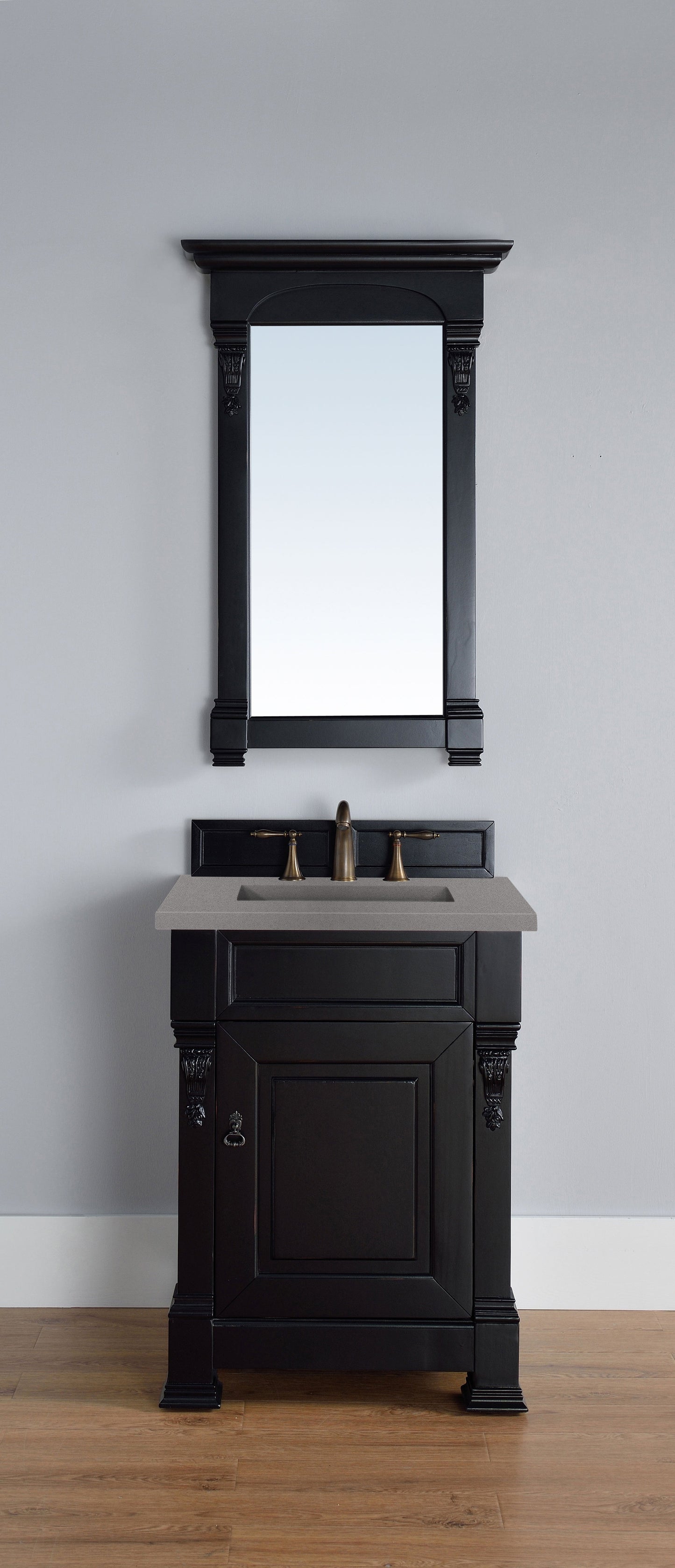 Brookfield 26" Single Vanity Cabinet, Antique Black