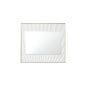 Soleil 36" Mirror, Matte White with Gold
