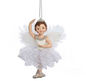 White and Silver Little Ballerina Ornament -