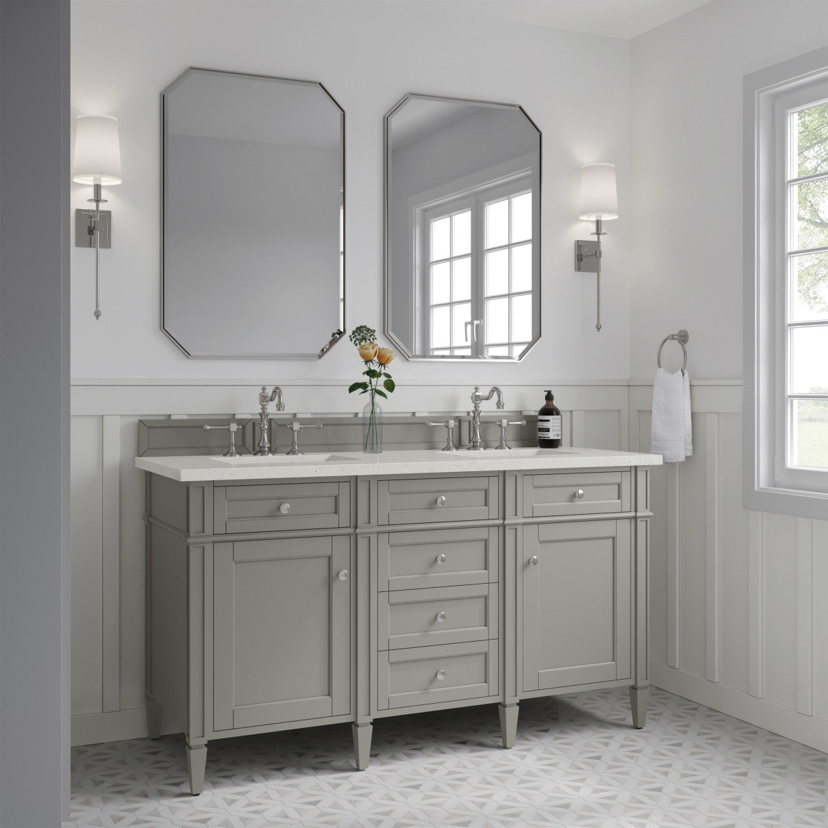 Brittany 60" Double Vanity Cabinet
