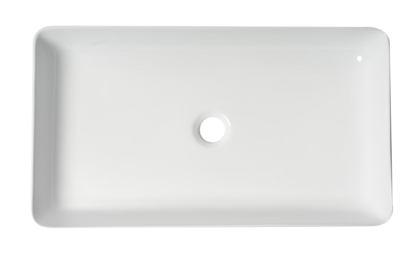 ALFI brand ABC902 24" Modern Rectangular Above Mount Ceramic Sink