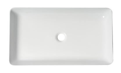 ALFI brand ABC902 24" Modern Rectangular Above Mount Ceramic Sink