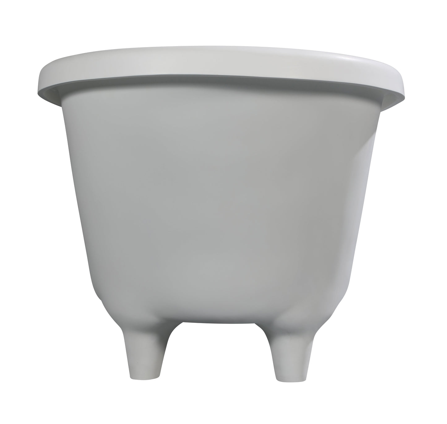 ALFI brand  AB9960 67" White Matte Clawfoot Solid Surface Resin Bathtub