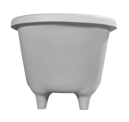ALFI brand  AB9960 67" White Matte Clawfoot Solid Surface Resin Bathtub