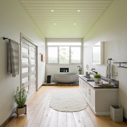 ALFI brand  ABCO63TUB 63" Solid Concrete Gray Matte Oval Bathtub