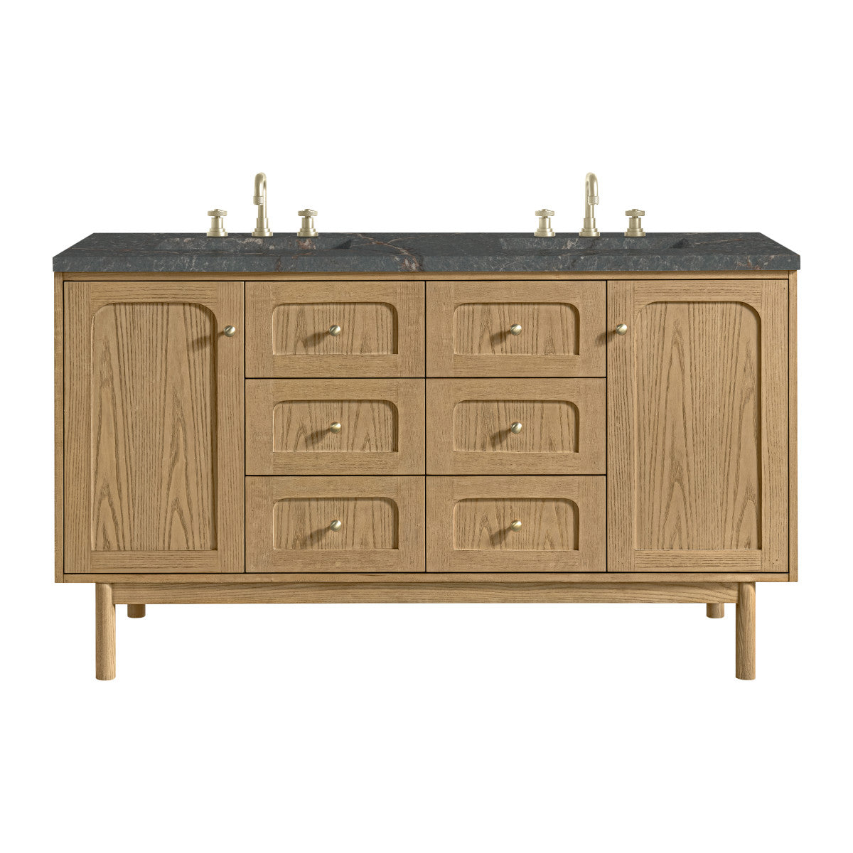 Laurent 60" Double Vanity, Light Natural Oak
