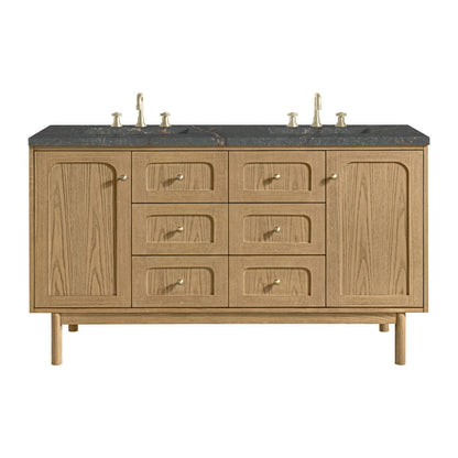 Laurent 60" Double Vanity, Light Natural Oak