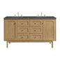 Laurent 60" Double Vanity, Light Natural Oak